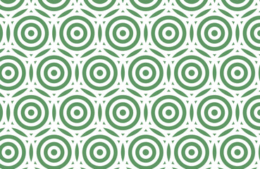 Seamless Pattern Swatch Overlapping White Circles Design Forest Green Background