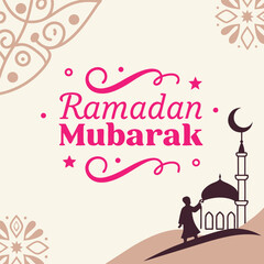 Eid Mubarak typography Trendy Vector. Eid Mubarak Logo Trendy Design Vector.