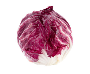 Radicchio, red salad isolated on white background