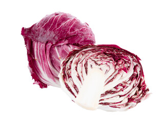 Radicchio, red salad isolated on white background