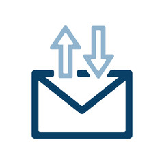 メールの送受信のアイコンイラスト