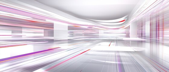 Abstract Architectural Visualization: A Futuristic Interior Design Concept