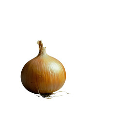 Fresh Raw Onion on Isolated Background for Culinary Uses