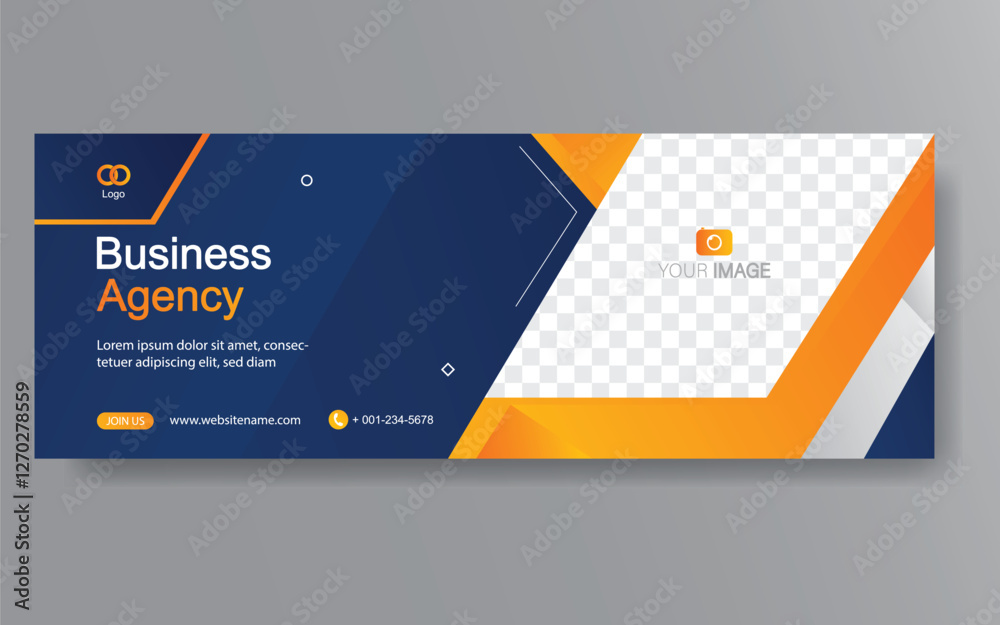 Wall mural vector abstract design web banner template. web design elements - header design. abstract geometric 