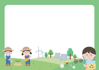 지구의날 환경의날 일러스트, 캐릭터, 어린이집, 유치원, Happy Earth day Children, Environmental, Save the earth