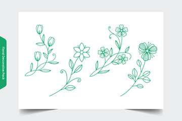 Floral Decorative Pack 9