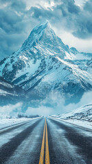 road during a high-fashion shoot. 