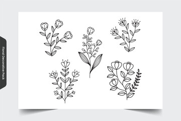 Floral Decorative Pack 10
