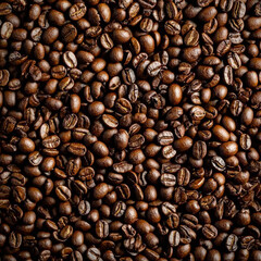 Obraz premium Roasted Coffee Beans: A Rich, Dark Brown Abundance