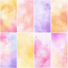 Pastel watercolor textures: eight soft color backgrounds