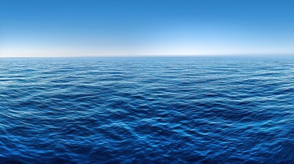 Fototapeta premium Serene Ocean Vista: A Captivating Panorama of the Deep Blue