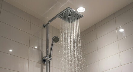 Invigorating shower experience, Modern bathroom with rainfall showerhead
