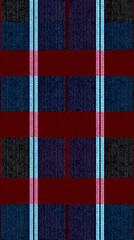 Vibrant plaid fabric pattern showcasing a mix of deep colors and striking lines in a stylish textile design
