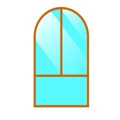 Realistic Transparent Window Glass with Light Reflection