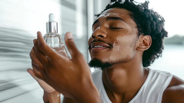 discover the ultimate men's skincare routine for a youthful complexion with essential facial serum application tips for black men using high-end products for dark skin