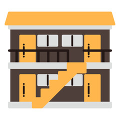 シンプルなアパートのアイコン