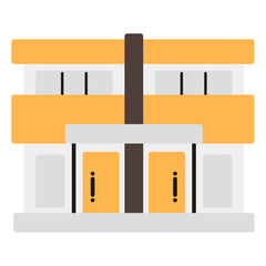 シンプルなアパートのアイコン