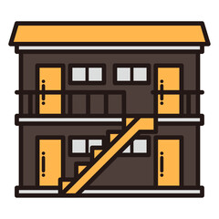 シンプルなアパートのアイコン