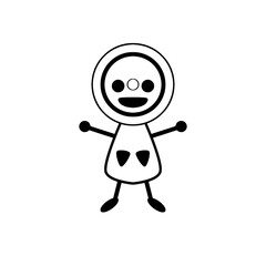 Cartoon character of man