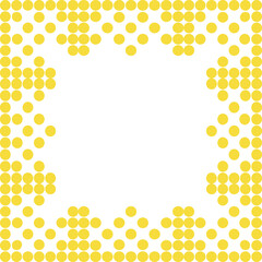 Yellow Circle Embroidery Border