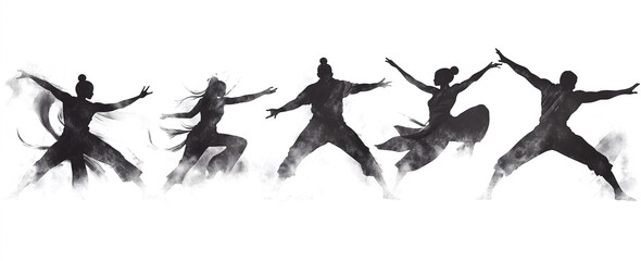 Dynamic Silhouette Yoga for Creative Spaces