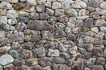 城跡の石段や石垣の風景 鳥取県 鳥取城跡 久松公園