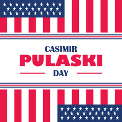 Bold and Patriotic Casimir Pulaski Day Graphic