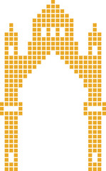 Pixel Mosaic Islamic Frame