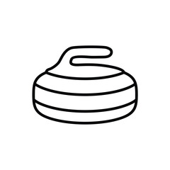 Vector illustration line art curling stone