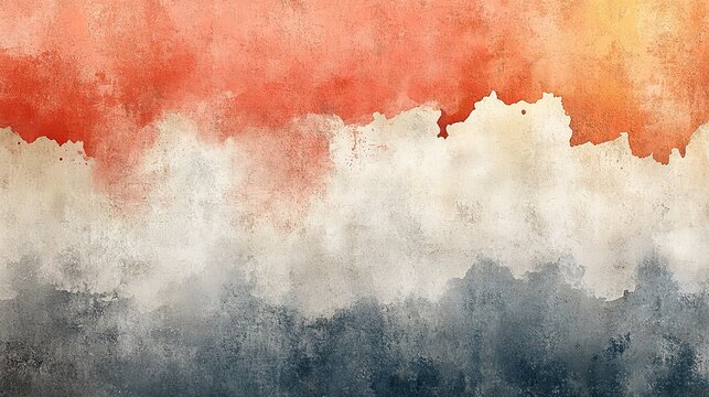 Abstract watercolor background with rhythmic terracotta and oatmeal brushstrokes in zen composition, suitable for website headers, mindfulness app interfaces, and modern home decor branding.