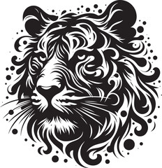 Ornate tiger head design.