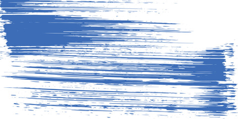Grainy blue bold brush stroke with spray texture. Hand drawn distress damaged edge vintage template, banner. modern background