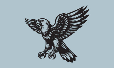 falcon  silhouette vector art illustration white background  bird, wing, flying, freedom, illustration, animal, design, symbol, vector, angel, eagle, feather, fly, silhouette, tattoo, wildlife, dove, 