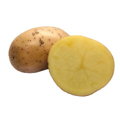 potatoes isolated on white background