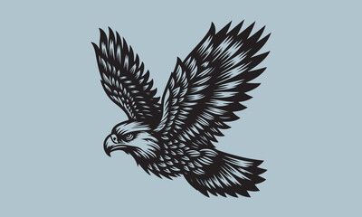 falcon  silhouette vector art illustration white background  bird, wing, flying, freedom, illustration, animal, design, symbol, vector, angel, eagle, feather, fly, silhouette, tattoo, wildlife, dove, 