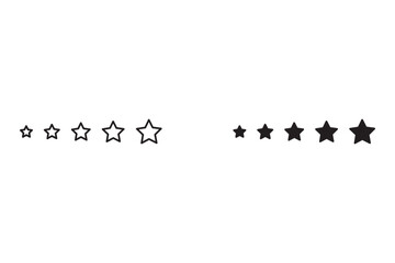 Five star customer product review icon set. Five star rating. Yellow 5 star flat icon for apps and websites. Quality, customer ratings, feedback.