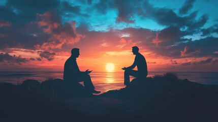 Coaching Session at Sunset: Professional Mentoring in Nature