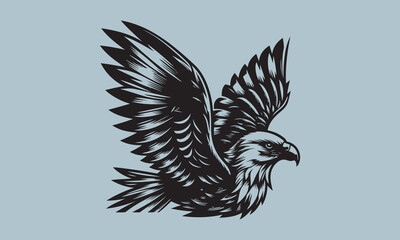 falcon  silhouette vector art illustration white background  bird, wing, flying, freedom, illustration, animal, design, symbol, vector, angel, eagle, feather, fly, silhouette, tattoo, wildlife, dove, 