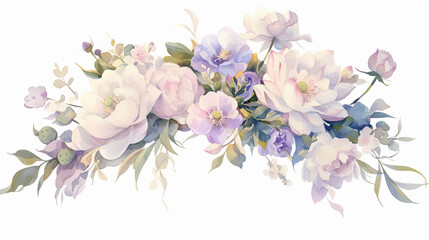 Obraz premium Lotus watercolor hand-painted decorative elements