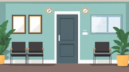 Serene Waiting Room Interior Design: A Calm and Modern Ambiance