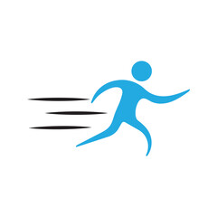 Run logo icon illustration flat