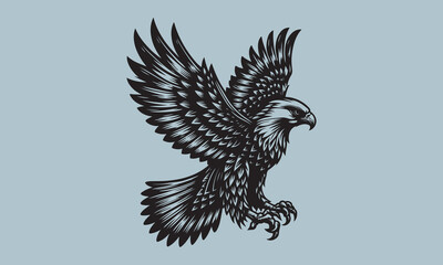 falcon  silhouette vector art illustration white background  bird, wing, flying, freedom, illustration, animal, design, symbol, vector, angel, eagle, feather, fly, silhouette, tattoo, wildlife, dove, 