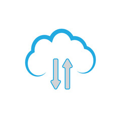 Cloud logo icon illustration  flat
