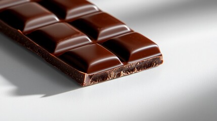 Obraz premium Close Up High Angle Shot of Single Dark Chocolate Bar on Grey Surface