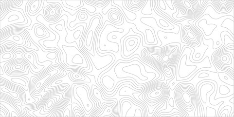 Abstract background with topographic map white background. The stylized height of the topographic map contour in black lines. gradient multicolor wave curve lines banner background design.