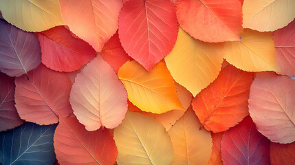 Fototapeta premium Colorful Autumn Leaves Background for Seasonal Decorations