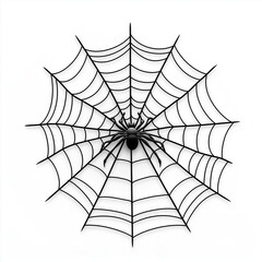Obraz premium Symmetrical Black Spider Web Design
