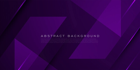 Abstract dark purple geometric overlap triangle 3D background. Trendy shapes pattern design. Eps10 vector