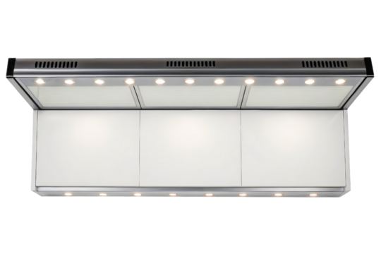 Modern kitchen range hood isolated with transparent background