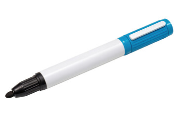 Blue and white dry erase marker pen isolated with transparent background